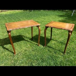 Hard word end tables